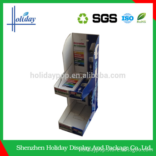 Multi-tier cardboard counter display for bottles